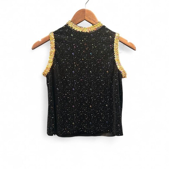 Tops - Women's velvet and sequins tank top by Curtain Call Costume size adult small‎